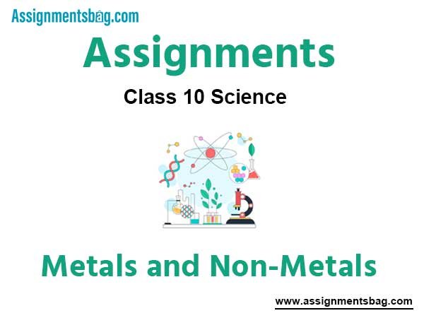 Assignments Chapter 3 Metals and Non-Metals Class 10 Science
