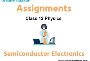 Assignments Chapter 14 Semiconductor Electronics: Materials Devices and Simple Circuits Class 12 Physics