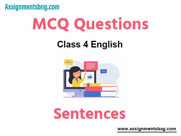 MCQ Questions Chapter 13 Sentences Class 4 English