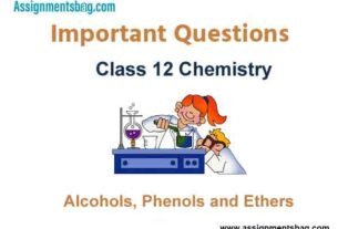 Alcohols Phenols and Ethers Class 12 Chemistry Important Questions
