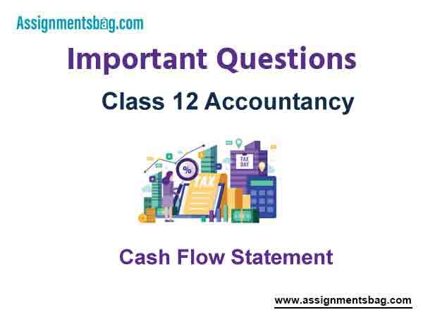 Cash Flow Statement Class 12 Accountancy Important Questions
