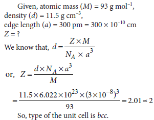 The Solid State Class 12 Chemistry Important Questions